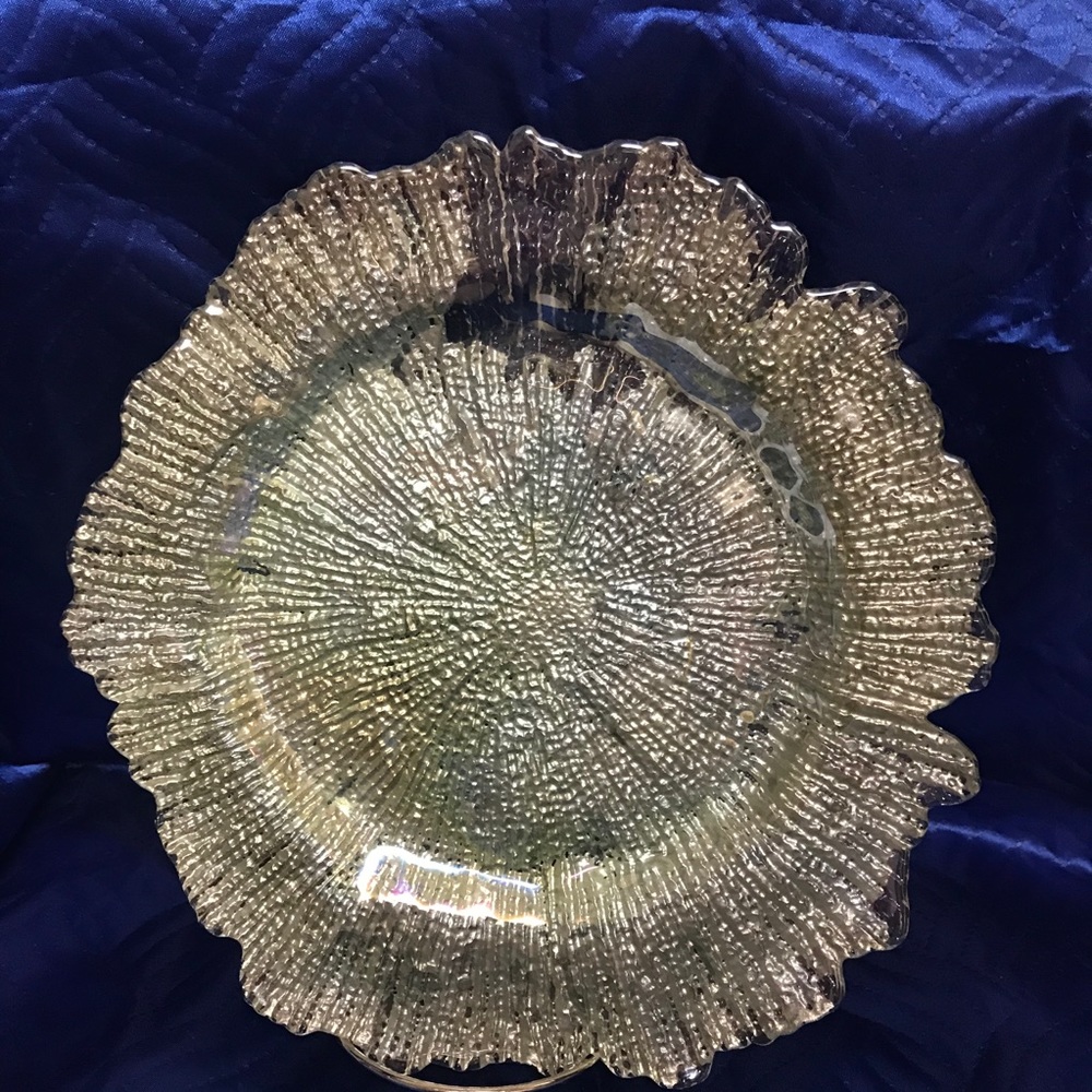 Foil Backed Iridescent Platter
